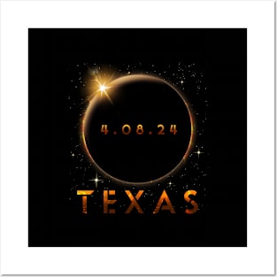 Eclipse Texas Solar Eclipse 2024 Texas 4.08.24 Posters and Art